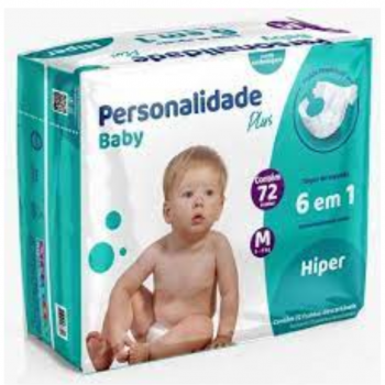 Fralda Personalidade Baby Plus M - 72 Unidades